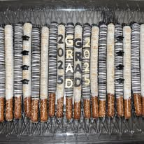 Graduation Chocolate-Dipped Pretzels